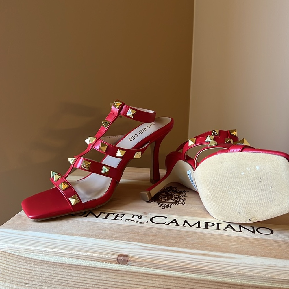 Red Spikes Heels - Picture 2 of 5
